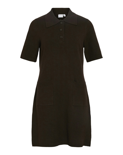  Vila - VILina 2/4 Polo Strik Kjole - Coffee Bean